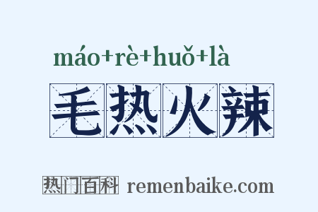 毛热火辣是什么意思的图片